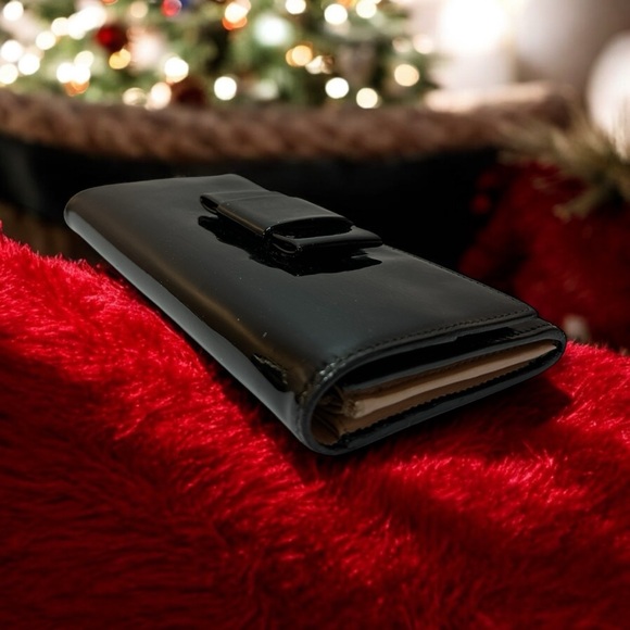 Authentic Miu Miu Ribbon Long Wallet Black and Tan Quiet Luxury - Picture 3 of 9